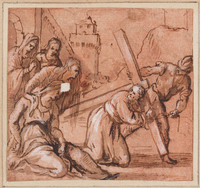 R+ 058
<br/>
Kruisdraging van Christus
<br/>
<em>Palma, Antonio (1515-na 1574) - toegeschreven aan</em>